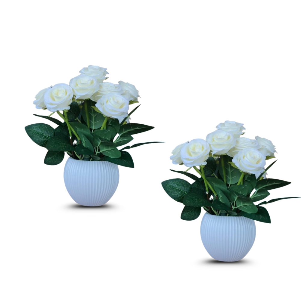 Artificial Bonsai Roses Combo of 2(P9)