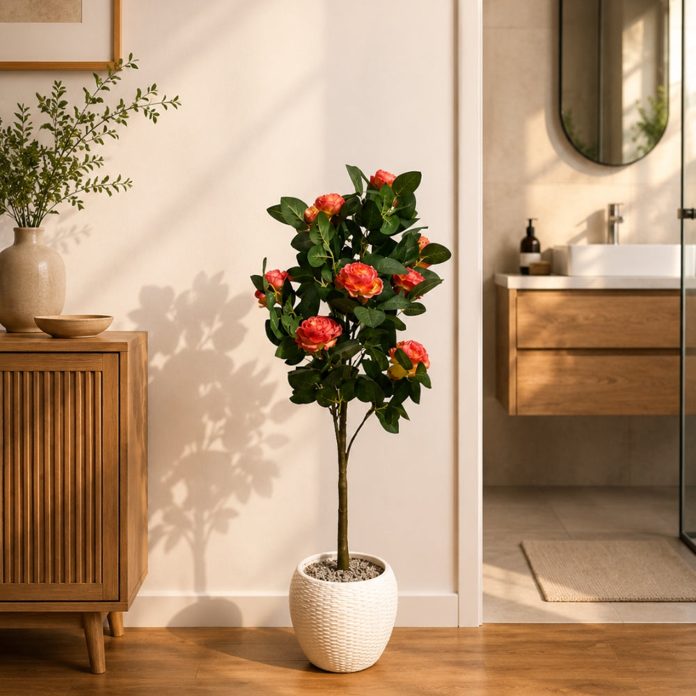 Artificial rose plant (combo of 2)