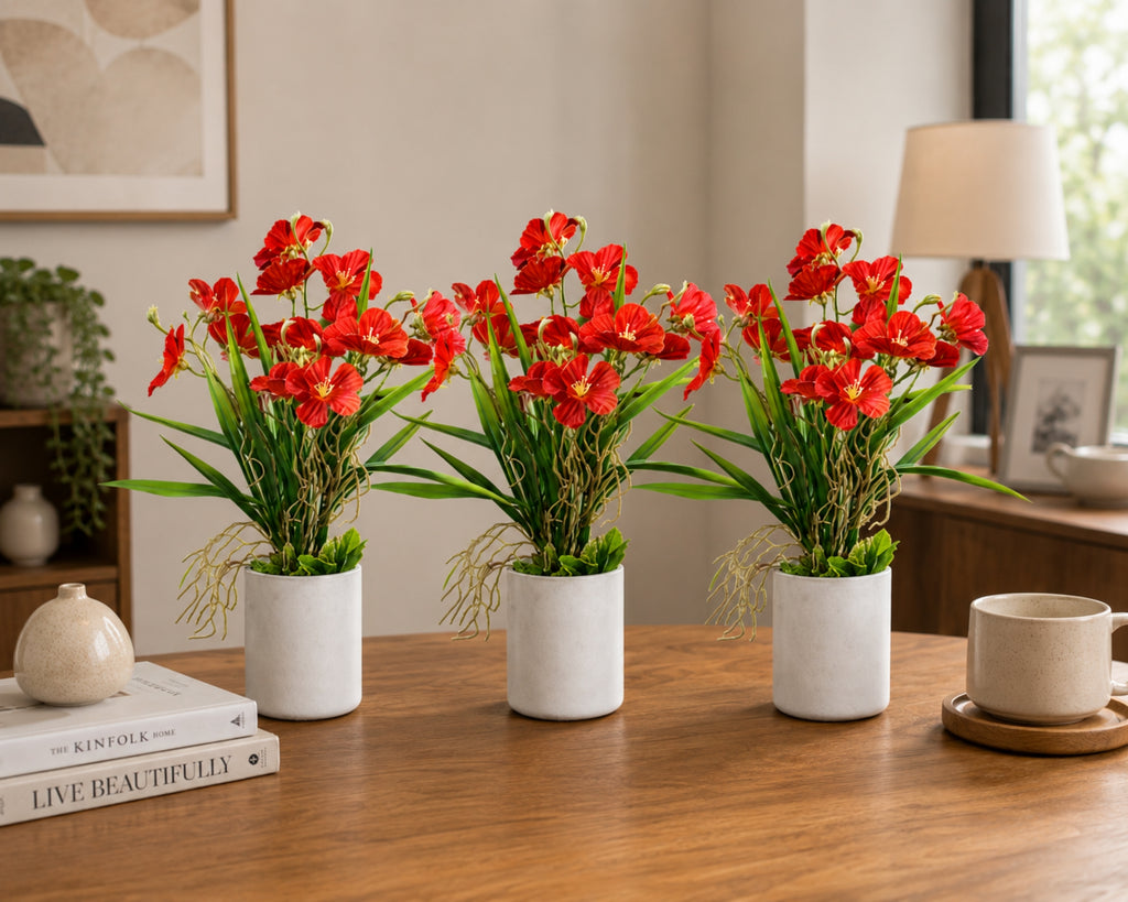 Artificial rain lily combo of 3