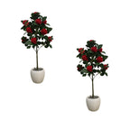 Faux Camellia Rose Plant(P33)