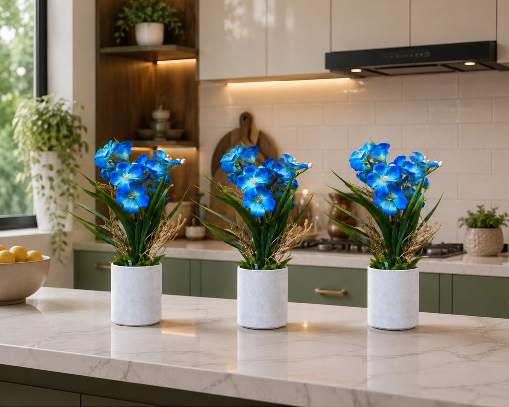 Artificial rain lily combo of 3