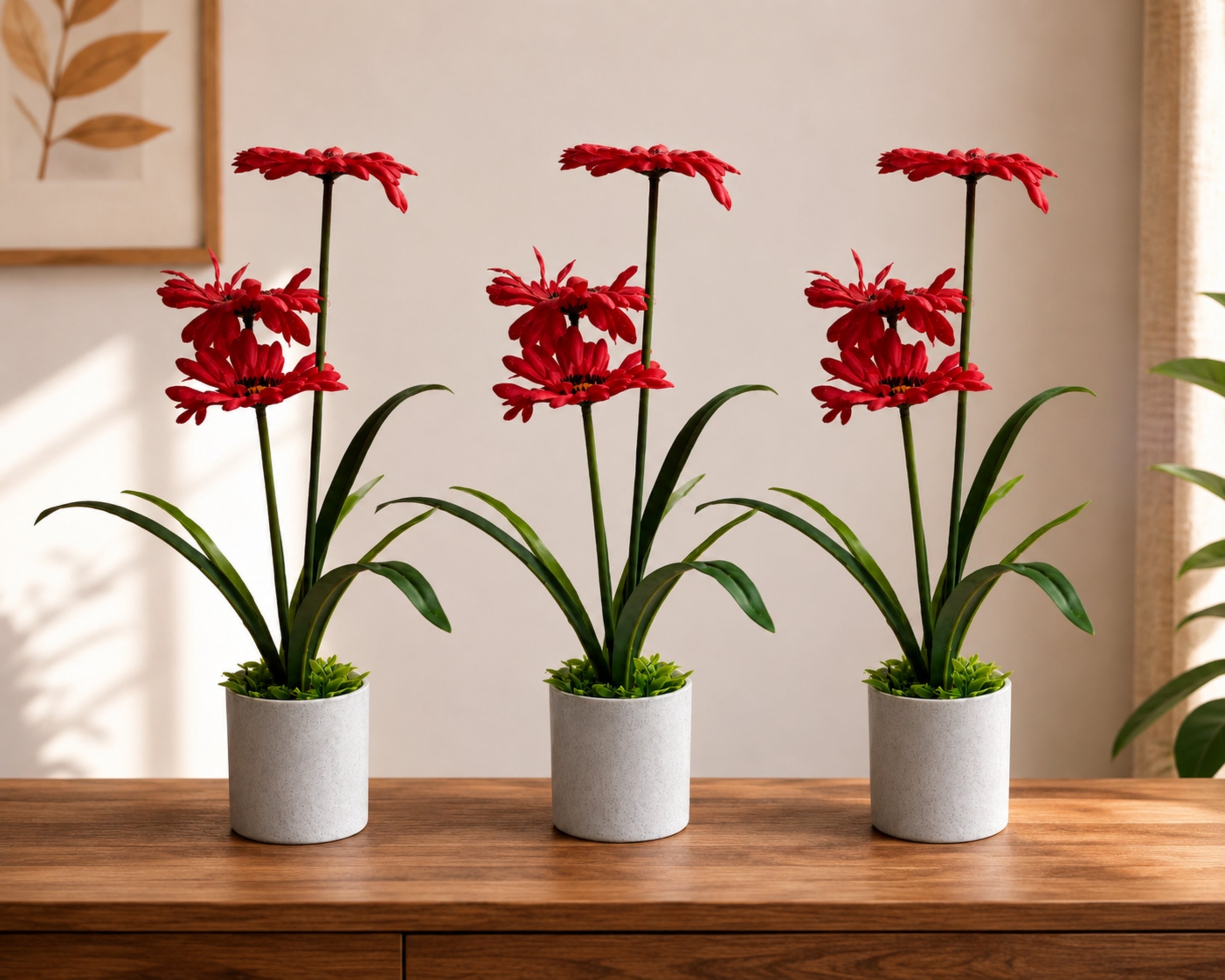 Artificial  Gerbera Daisy Combo of 3