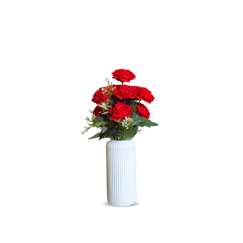 Artificial Rose Plant combo of 2 (P1)