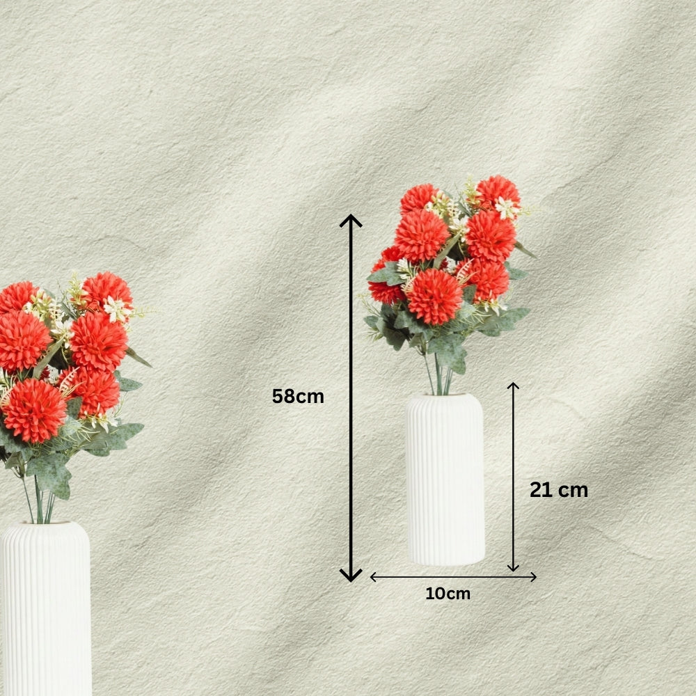 Faux Chrysanthemum with Pot combo of 2 (P1)