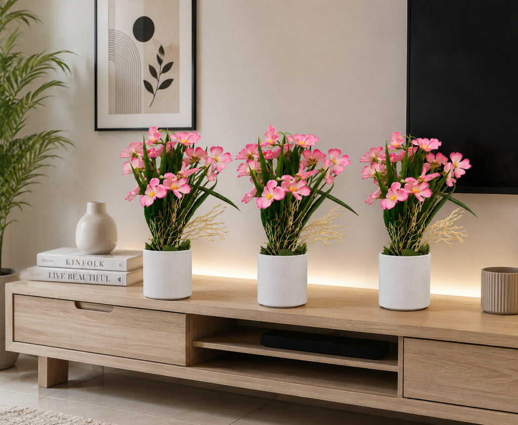 Artificial rain lily combo of 3