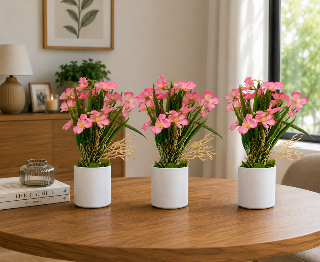 Artificial rain lily combo of 3