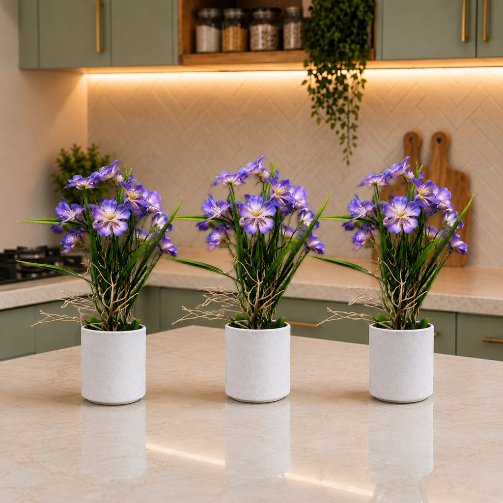 Artificial rain lily combo of 3