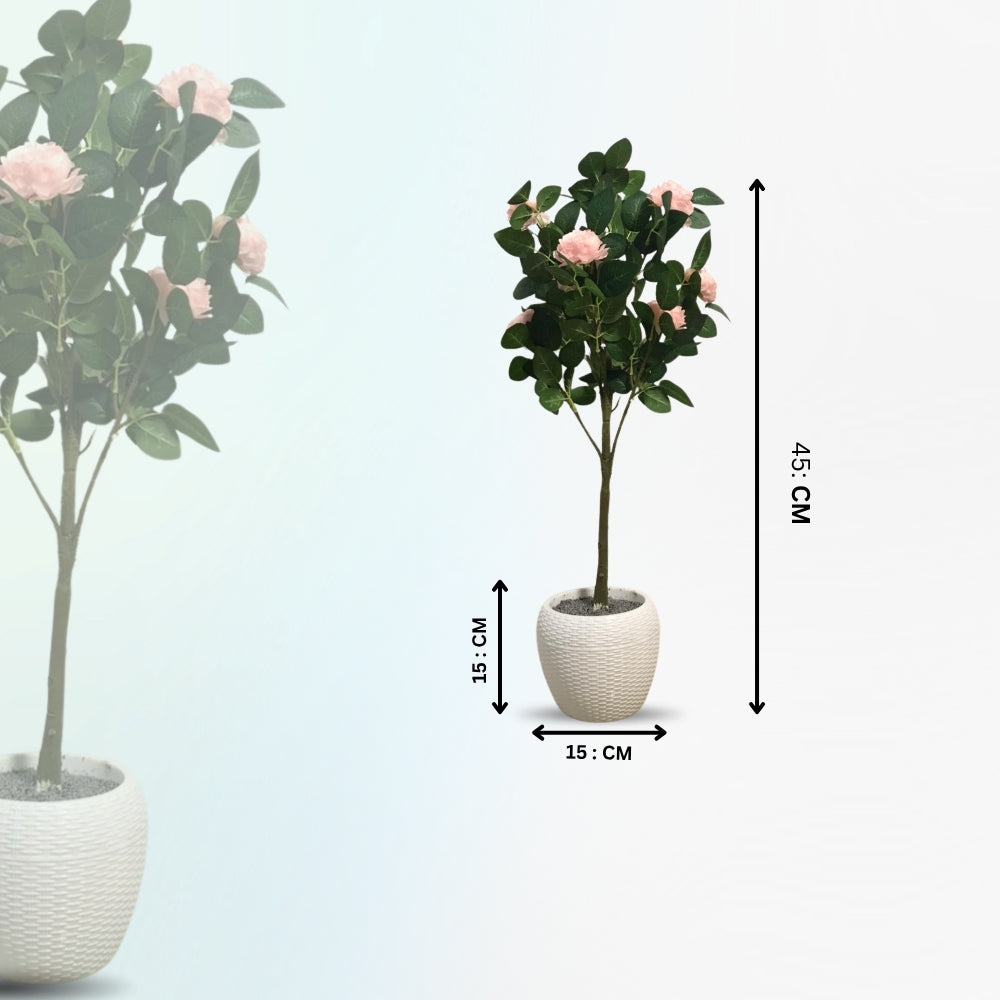 Faux Camellia Rose Plant(P33)