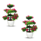 Artificial Bonsai Roses wit Pot (P23)