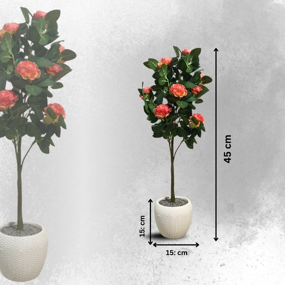 Faux Camellia Rose Plant(P33)