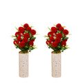 Artificial red chrysanthemum plant(combo of 2)