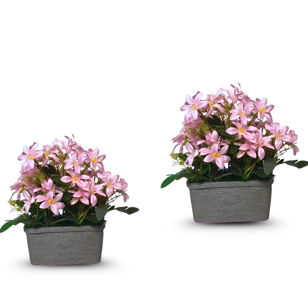 Faux Lilly with Coir Basket combo of 2 (P2)