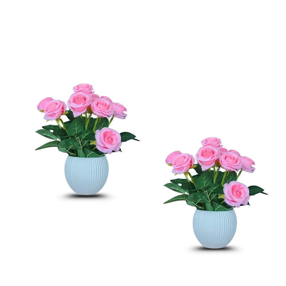 Artificial Bonsai Roses Combo of 2(P9)