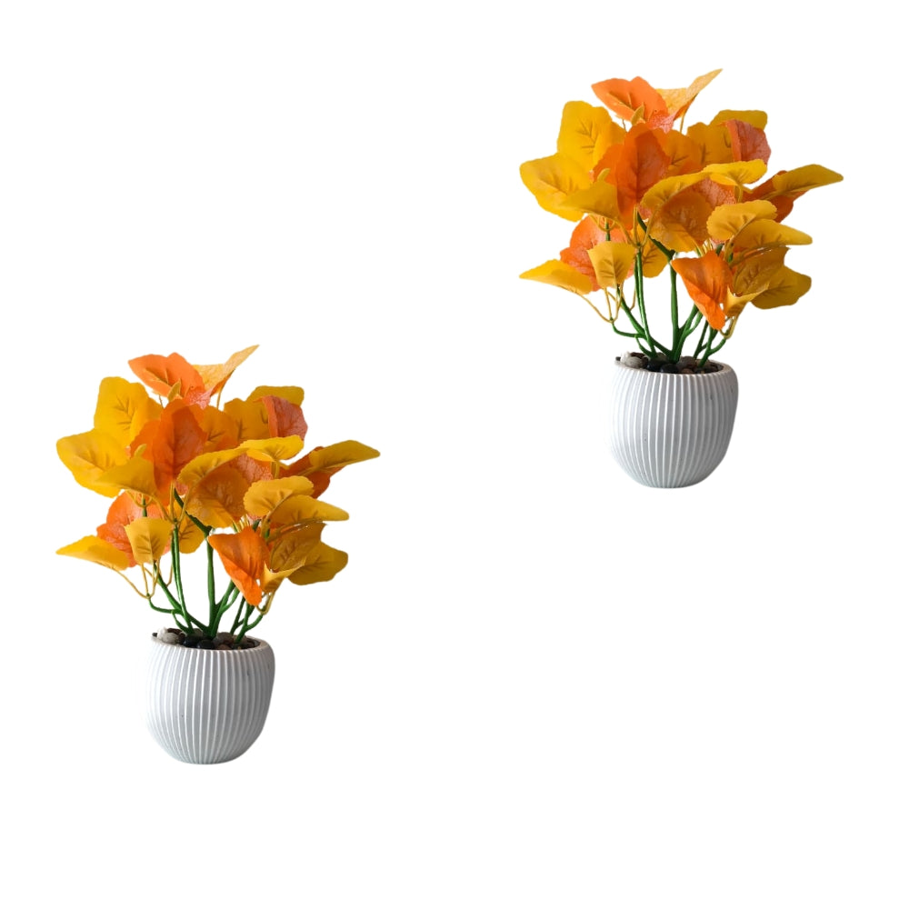 Artificial Bonsai Leaf Plant Combo of 2(P9)
