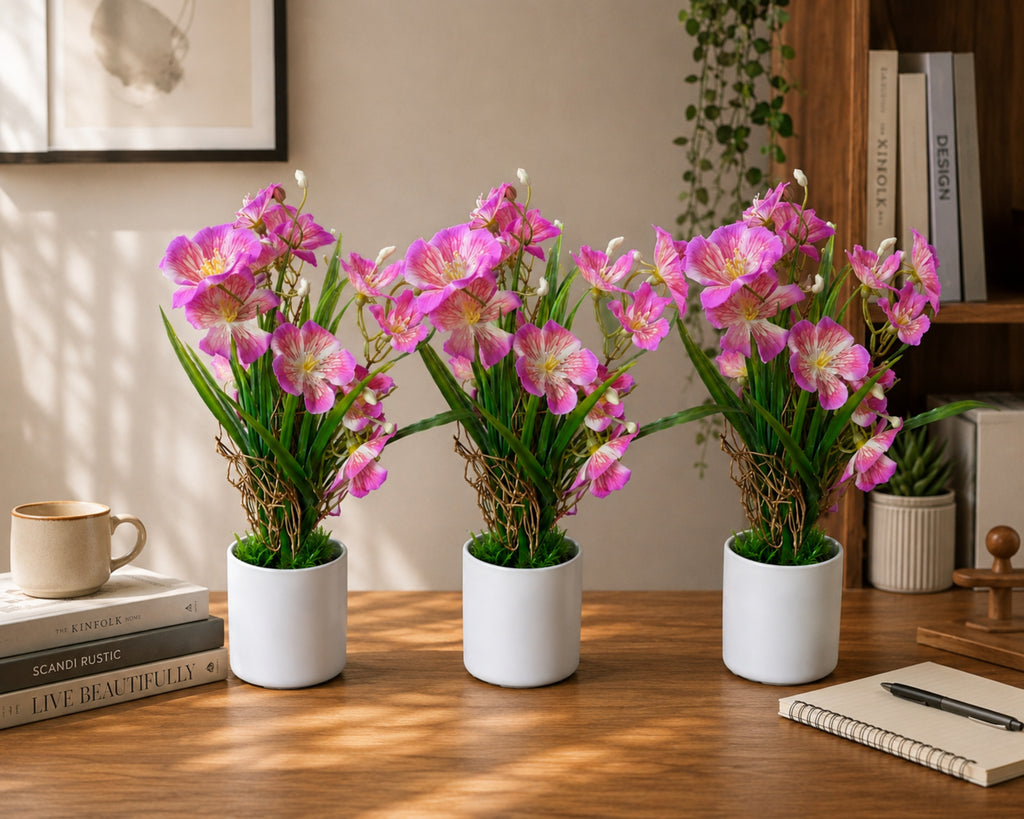 Artificial rain lily combo of 3