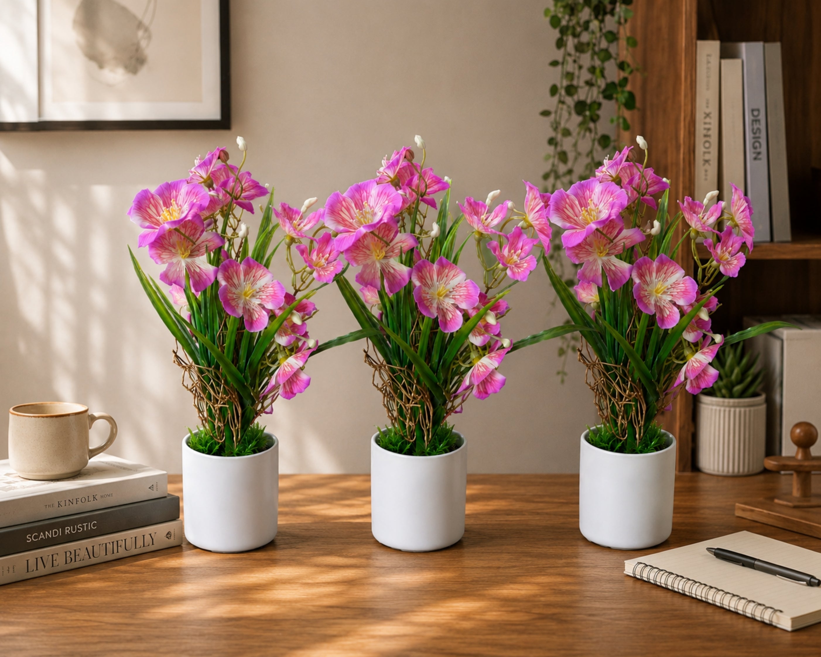 Artificial rain lily combo of 3