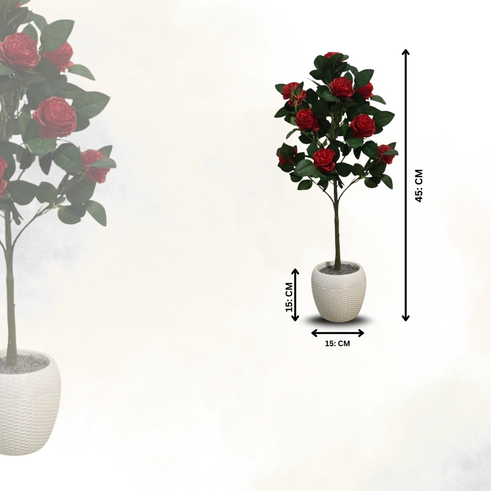 Faux Camellia Rose Plant(P33)