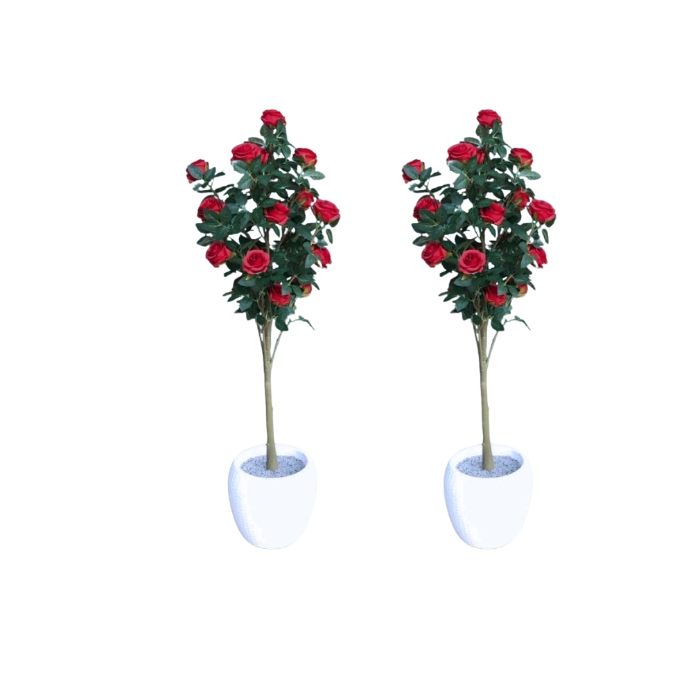 Artificial rose plant (combo of 2)