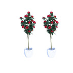 Artificial rose plant (combo of 2)