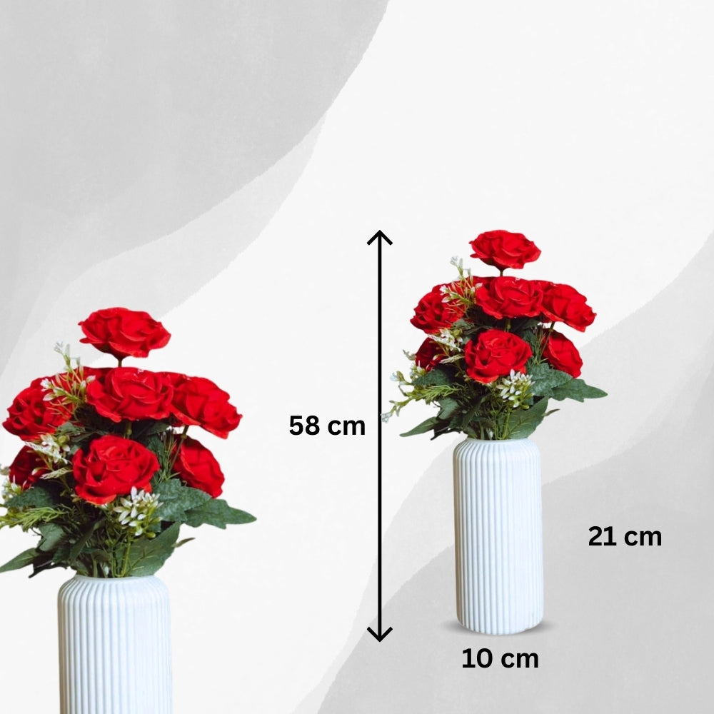 Artificial Rose Plant combo of 2 (P1)