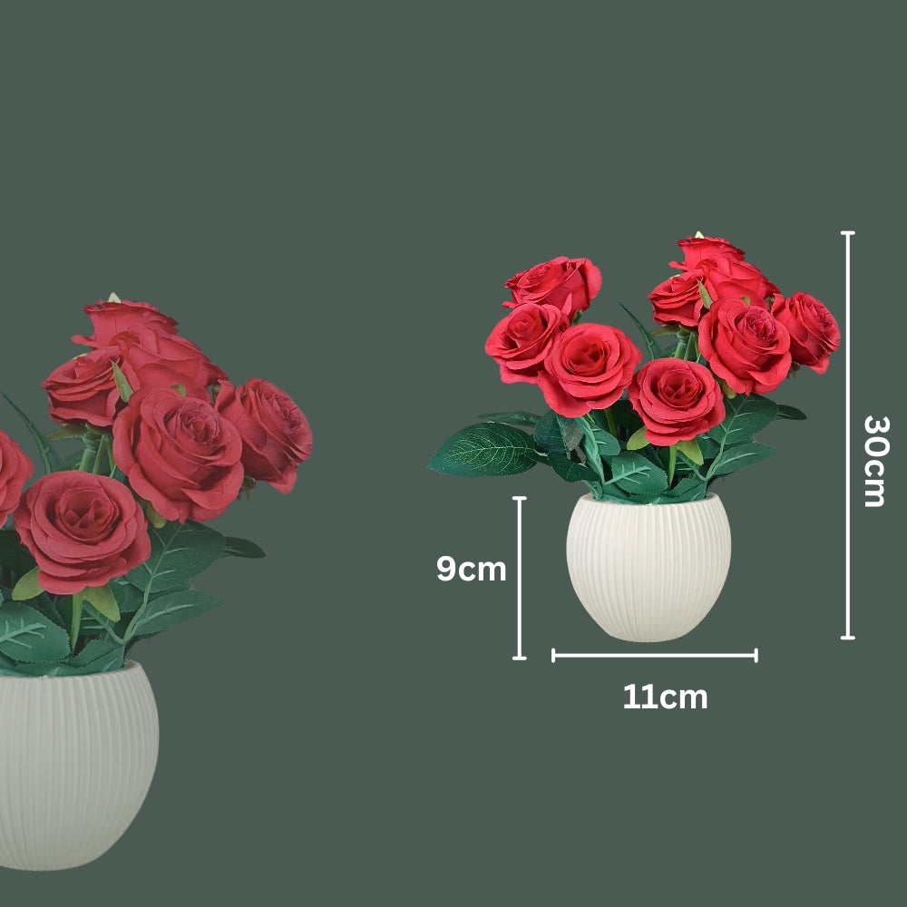 Artificial Bonsai Roses Combo of 2(P9)