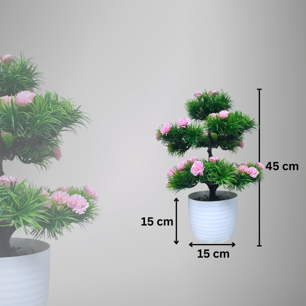 Artificial Bonsai Roses wit Pot (P23)