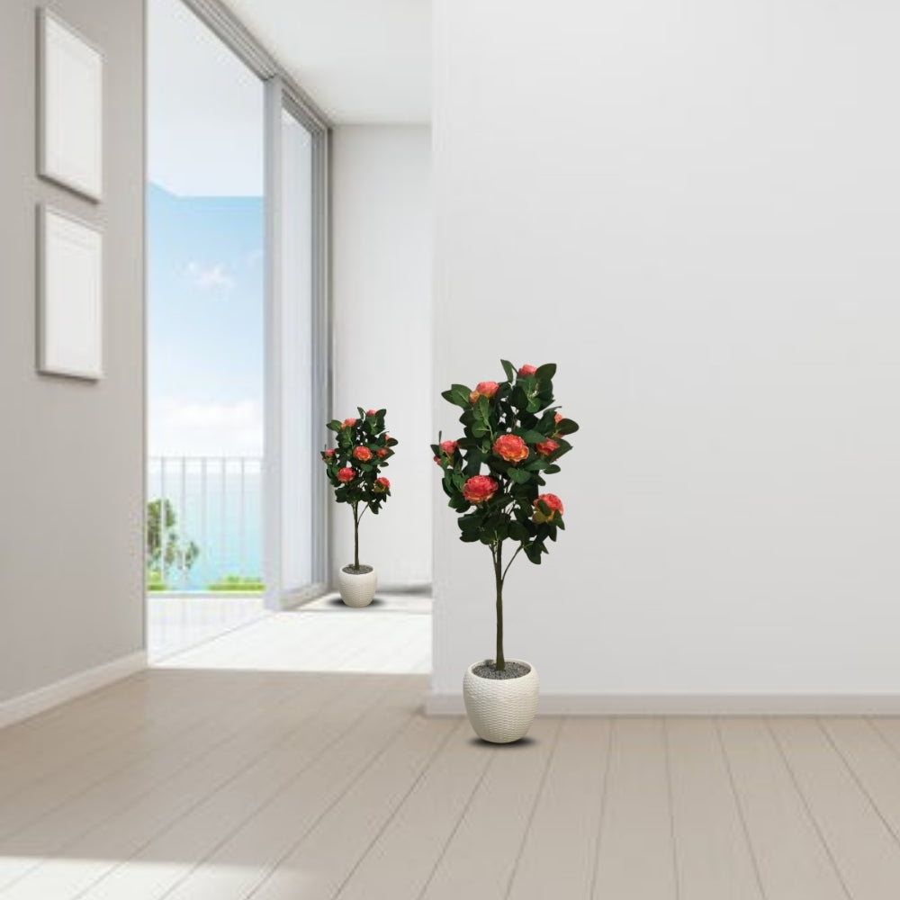 Faux Camellia Rose Plant(P33)