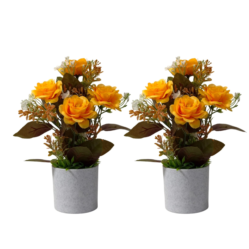 Artificial CAMELIA Roses (Combo of 2)