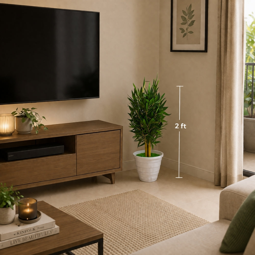 Artificial bamboo tree plant(combo of 2)
