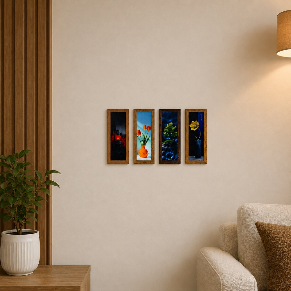 Potstory Premium Wall Frame Set – Set of 4 | Elegant Photo & Art Frames