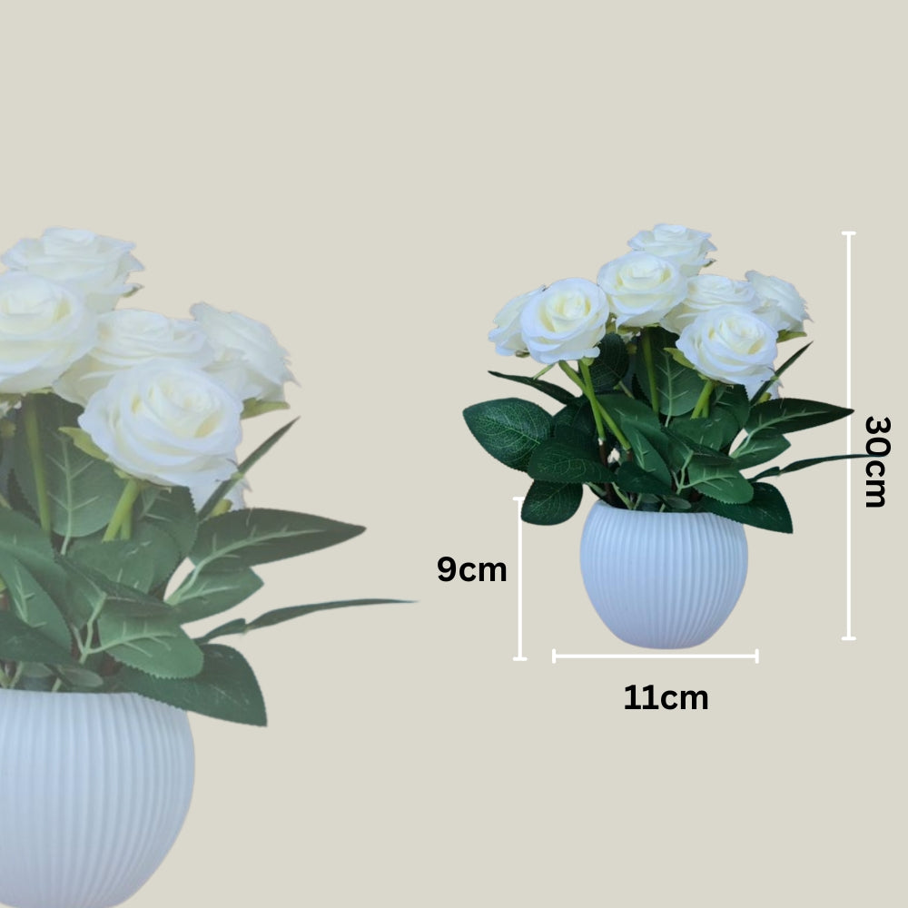Artificial Bonsai Roses Combo of 2(P9)