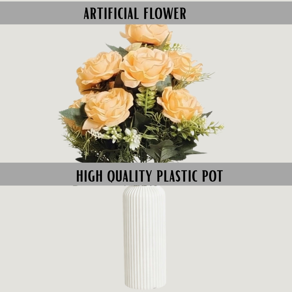 Artificial Rose Plant combo of 2 (P1)