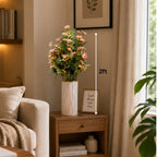 Artificial pink daisy flowers with cylindrical pot(combo of 2)