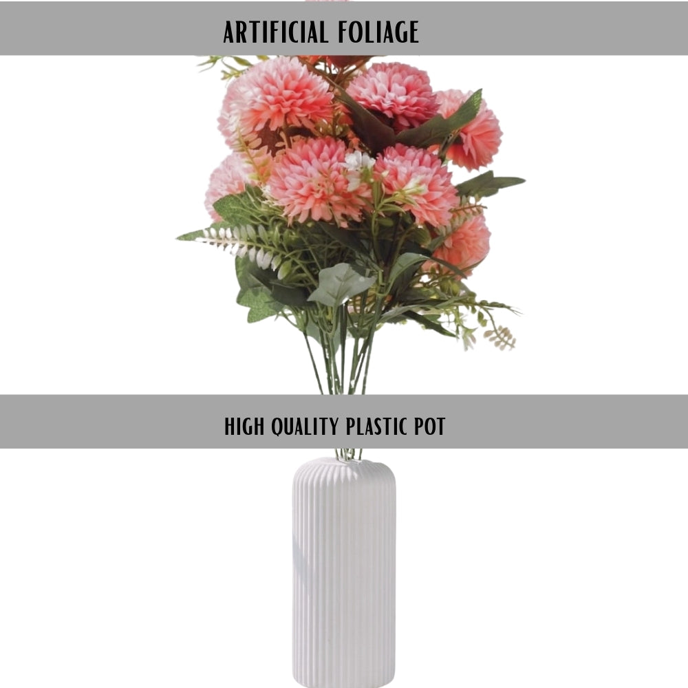 Faux Chrysanthemum with Pot combo of 2 (P1)