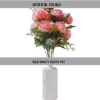 Faux Chrysanthemum with Pot combo of 2 (P1)