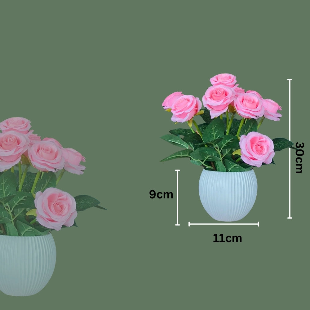 Artificial Bonsai Roses Combo of 2(P9)