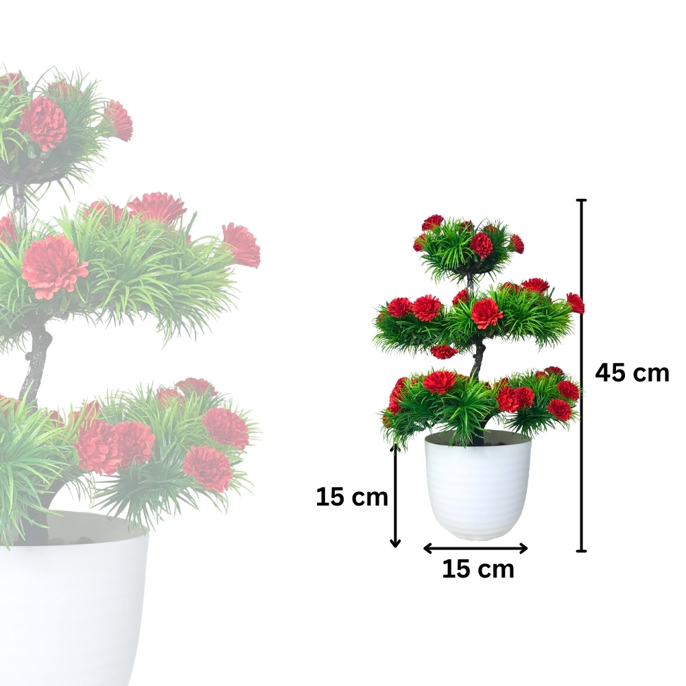 Artificial Bonsai Roses wit Pot (P23)