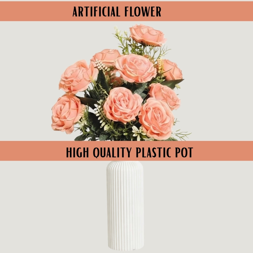 Artificial Rose Plant combo of 2 (P1)