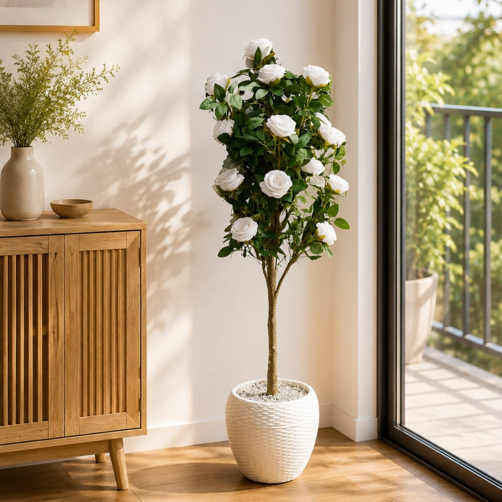 Artificial rose plant (combo of 2)