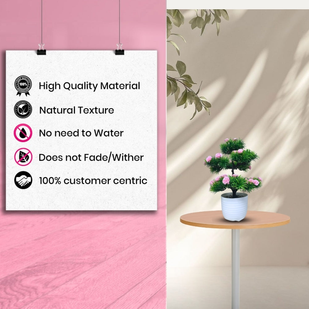 Artificial Bonsai Roses wit Pot (P23)