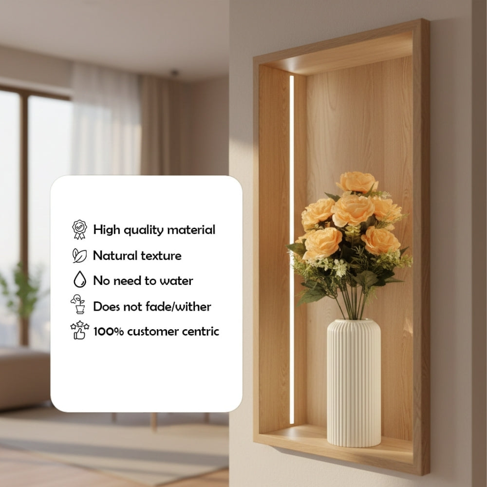 Artificial Rose Plant combo of 2 (P1)