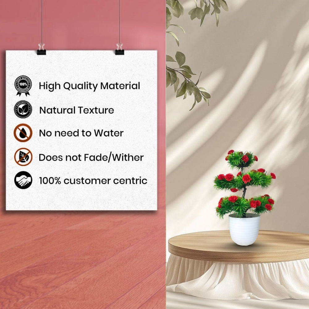 Artificial Bonsai Roses wit Pot (P23)