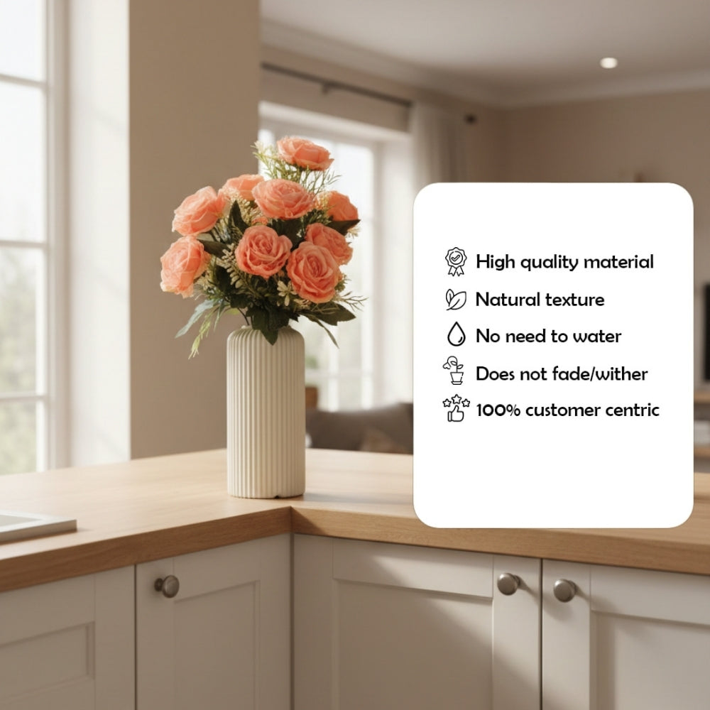 Artificial Rose Plant combo of 2 (P1)