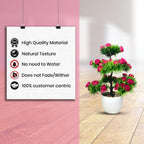 Faux Bonsai Chrysanthemum Plant with Pot combo of 2