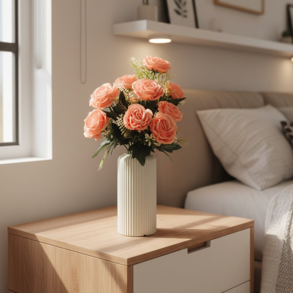 Artificial Rose Plant combo of 2 (P1)