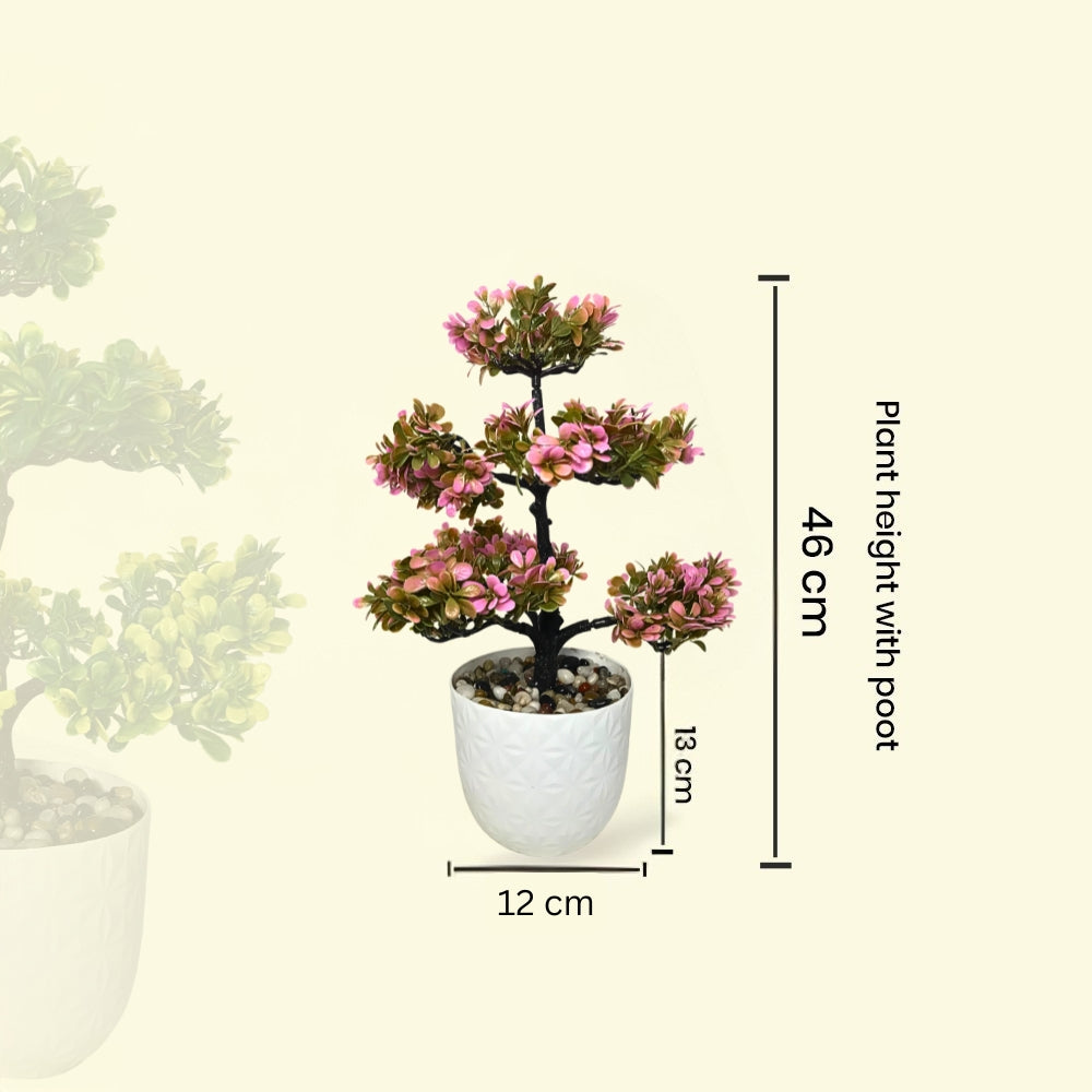 Artificial Bonsai Roses wit Pot (P23)