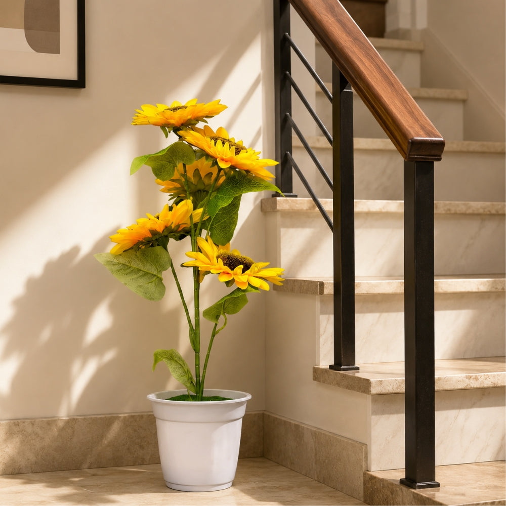Artificial sunflower potted plant(combo of 2)