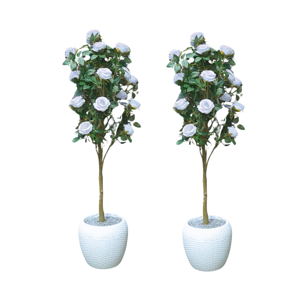 Artificial rose plant (combo of 2)