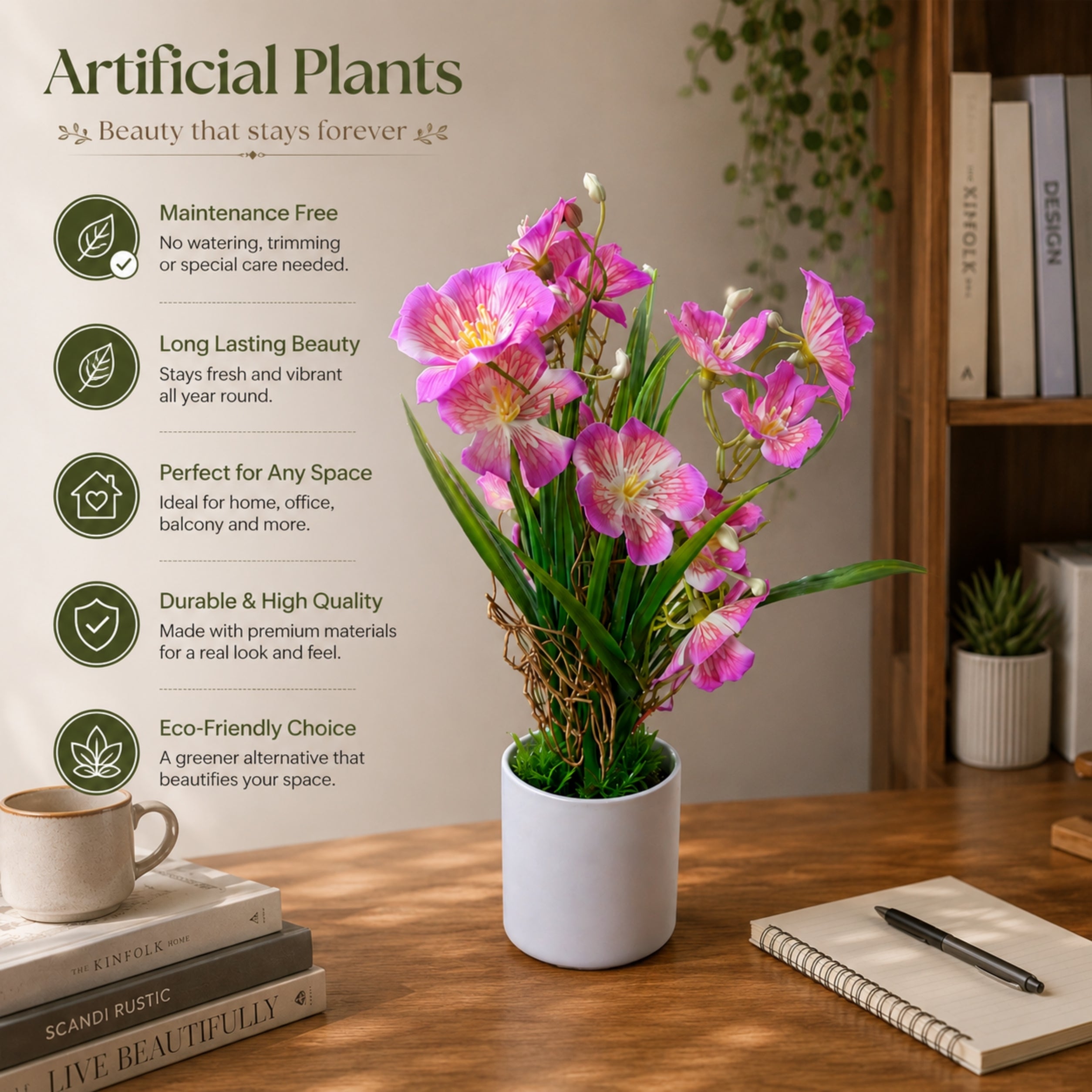 Artificial rain lily combo of 3