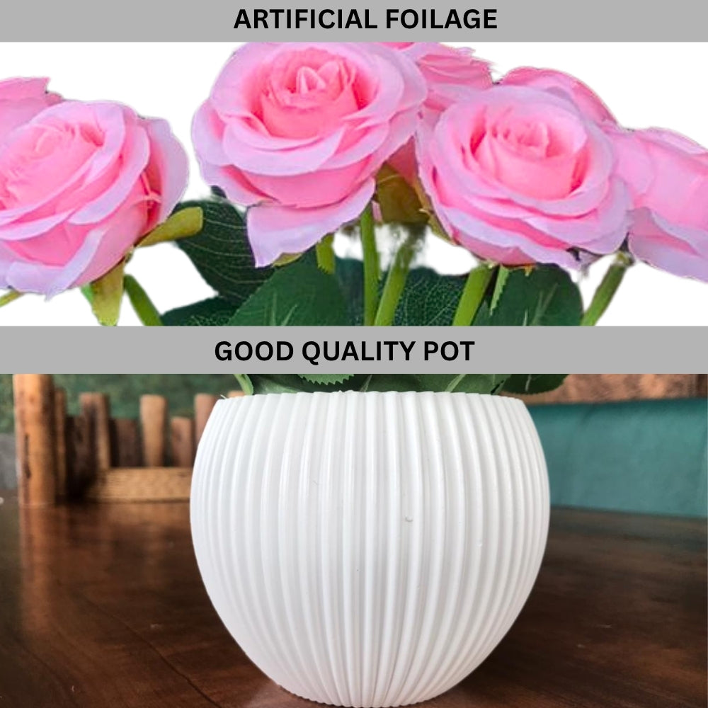 Artificial Bonsai Roses Combo of 2(P9)